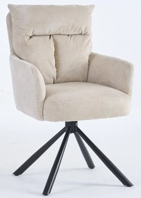 Jedálenská stolička Stephanie, béžová látka