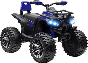 HOMCOM 12V elektrický štvorkolový vozík pre deti 3-5 rokov, 3-8 km/h, detské elektrické auto s hudbou, MP3, USB, TF karta, svetlá a pedál, v PP a kovu