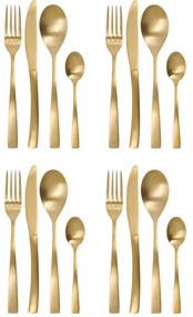 House Doctor Sada príborov z nerezovej ocele Golden – set 16 ks