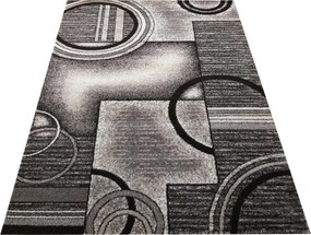 DY Sivý moderný koberec s geometrickým vzorom Panamero 06 Rozmer: 80x150 cm