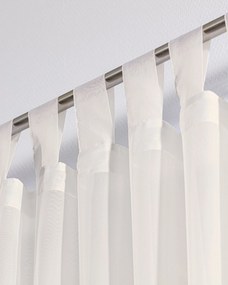 Záclona z voálu na pútkach farba produktu krémová látka polopriehľadný, lesklá