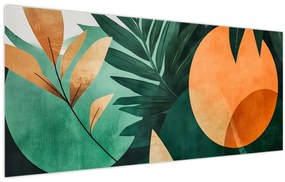 Obraz - Geometrické prírodné motívy (120x50 cm)