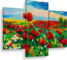 Obraz poľa s vlčími makmi (90x60 cm)