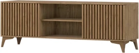 TV stolík s policou a skrinkami ENTSIAN 150x40cm, dub artisan