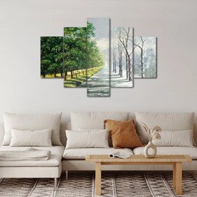 Obraz - Zima versus leto (150x105 cm)