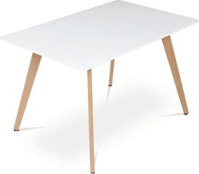 Jedálenský stôl DT-313 biely / naturálny
