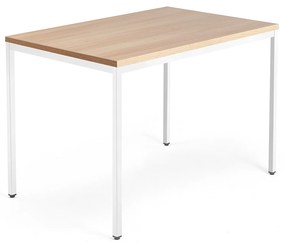 Kancelársky pracovný stôl QBUS, 1200x800 mm, dub/biela