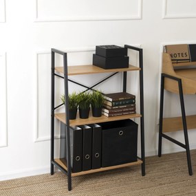 Regál Vior 64 cm dub zlatý/černý