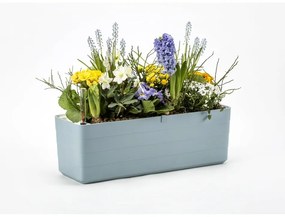 Plastia Samozavlažovací truhlík Berberis 80, sivomodrá + biela, 80 cm