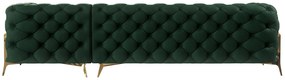 Rohová sedačka CHESTERFIELD TIFFANY  pravá - ľava 305 x 200 cm zelená