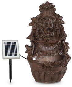 Blumfeldt Löwenstein, nástenná fontána, 2 W, solárne čerpadlo, materiál: polyresin, 4 biele LED diódy, 5 m kábel