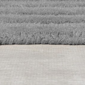 Sivý ručne tkaný vlnený koberec 160x230 cm Zen Rectangles – Flair Rugs