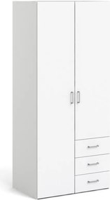 Šatníková skriňa Sida 77 cm biela