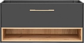 Comad Kúpeľňová skrinka pod umývadlo Borneo Cosmos 120 vesmírne sivá/dub artisan