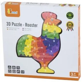 Viga 3D puzzle - kohút s písmenami