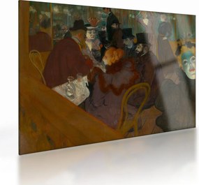 Sklenený obraz - Henri de Toulouse-Lautrec, At the Moulin Rouge, reprodukcia (70x50 cm)