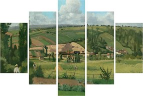 Obraz - Camille Pissarro, Landscape at Les Pâtis, Pontoise, reprodukcia (150x105 cm)