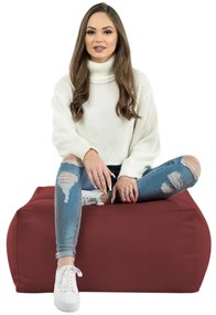 Taburetka bordová kocka ekokoža