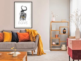 Artgeist Plagát - Fluffy Love [Poster] Veľkosť: 30x45, Verzia: Zlatý rám