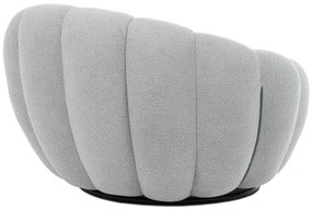 Otočné kreslo Bouclé GREY2, šedá