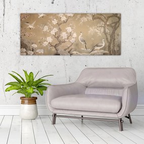Obraz - Kreslená japonská krajina (120x50 cm)