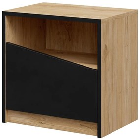 Nočný Stolík Aston 6 Večný Dub/Čierna