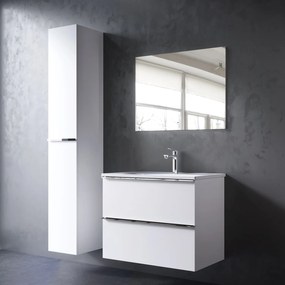 Skrinka s umývadlom 80 AM.PM Hit MTAFHX0802WG závesná, 2 zásuvky, lesklá biela