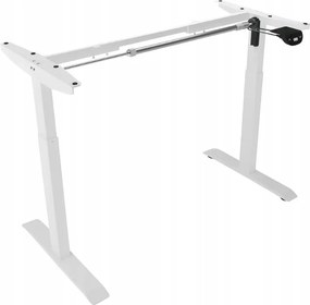 Elektrický výškovo nastaviteľný stôl 72 - 117 cm - biely Šírka: 60 cm | Dĺžka: 140 cm