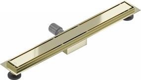 Mexen Flat nerezový sprchový žľab 60 cm (2v1) - vzor M13 , zlatá, 1510060-15