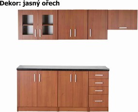 Kuchynská linka Monika 180/240, dub sonoma