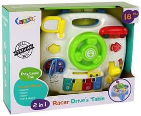 Lean Toys Náučný interaktívny stôl 2v1 - autíčka