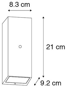 Nástenná lampa čierna 2-svetlo IP44 so senzorom súmraku - Baleno II