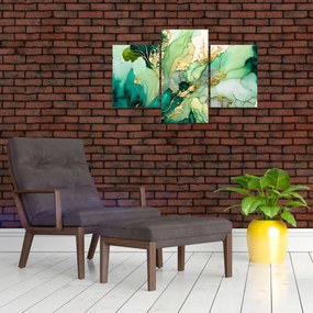 Obraz - Zelená abstrakcia (90x60 cm)