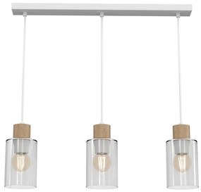 Milagro Luster na lanku MADERA 3xE27/60W/230V biela/drevo MI2042