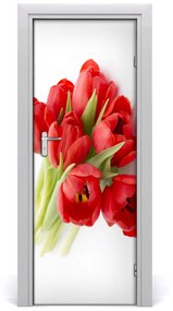 Fototapeta samolepiace červené tulipány 75x205 cm