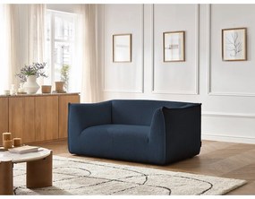 Tmavomodrá pohovka z textílie buklé 170 cm Giorgia – Bobochic Paris