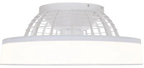 Stropný ventilátor biely so hviezdnym efektom 47cm vrátane LED stmievateľný s diaľkovým ovládaním - Emily