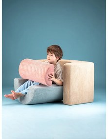 Svetlohnedé menčestrové penové ihrisko 75x49x37 cm Rainbow Montessori – Wigiwama