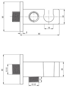 Deante Cascada Anemon, podomietová sprchová sada s dažďovou nerezovou hlavicou 200x200 mm, chrómová, NAC_09AP