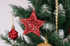 Sada vianočných závesných dekorácií MARIEN zlatá / červená (70 ks)