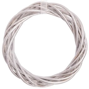 Strieborný vianočný veniec Casa Selección, ø 10 cm