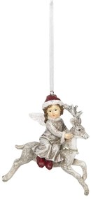 Závesná dekorácia Anjel na jeleňovi - 8 * 5 * 9 cm
