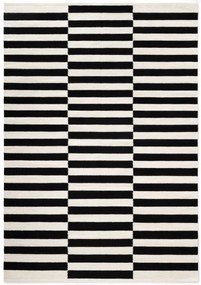 Obojstranný koberec Hanse Home Vika čierny / naturálny / biely