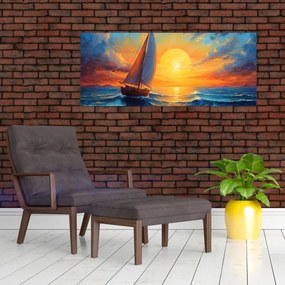 Obraz - Plachetnica (120x50 cm)