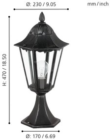 Eglo 93462 - Vonkajšia lampa navedie 1xE27/60W/230V