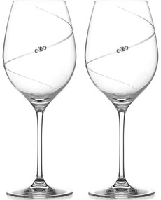 Diamante pohár na červené víno Silhouette City s kamienkami Swarovski 470 ml 2KS
