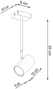 Čierne bodové svietidlo 6x10 cm Jones – Sollux
