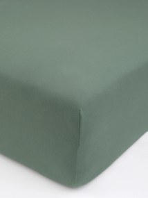 Jersey plachta s elastanom Deluxe 140 × 200 cm – olivová