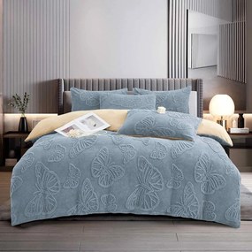 Jemné mikroplyš obliečky Homa EXCLUSIVE BLUEGREY 7-dielna sada 140x200 cm