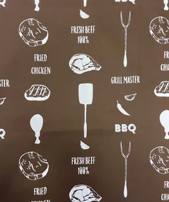 Kuchynská zástera bavlnená Grill Master hnedá TiaHome